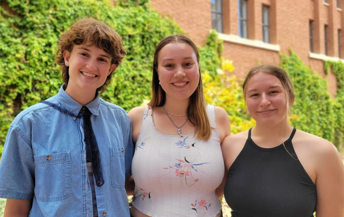 Photo of student presenters