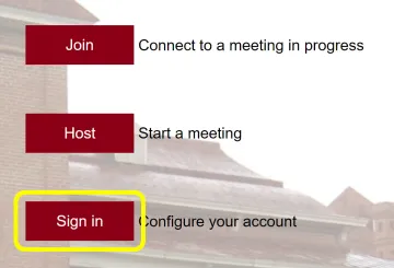 Signing in to Zoom